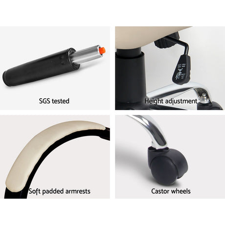 Artiss Beige Leather Executive Office Chair