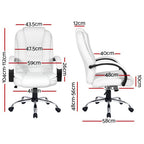 Artiss Executive Leather Office Chair - White