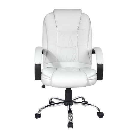 Artiss Executive Leather Office Chair - White
