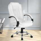 Artiss Executive Leather Office Chair - White