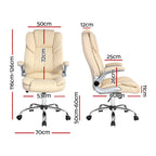 Artiss Executive Leather Office Chair - Beige