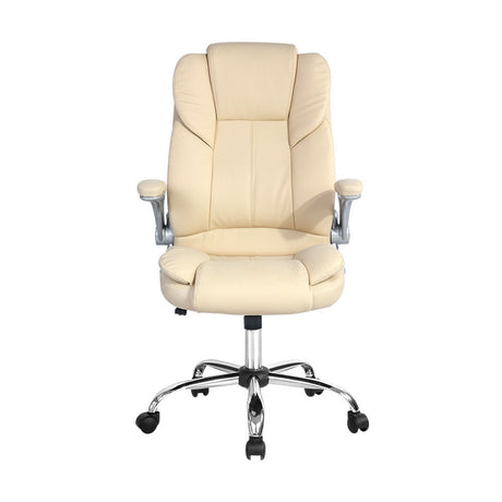 Artiss Executive Leather Office Chair - Beige