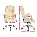 Artiss Executive Leather Office Chair - Beige
