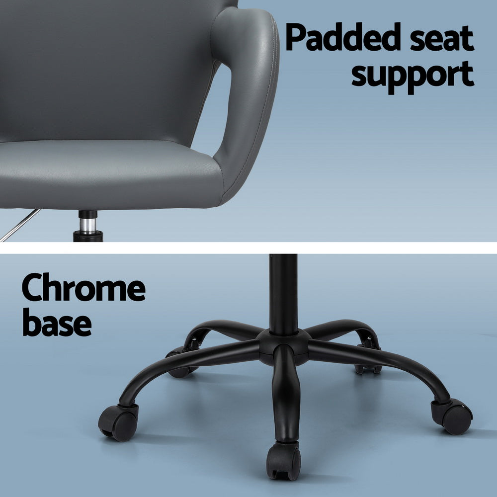 Artiss Mid Back Office Chair - Grey