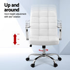 Artiss PU Leather Mid-Back Office Chair