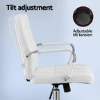 Artiss PU Leather Mid-Back Office Chair