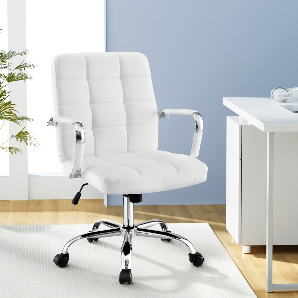 Artiss PU Leather Mid-Back Office Chair
