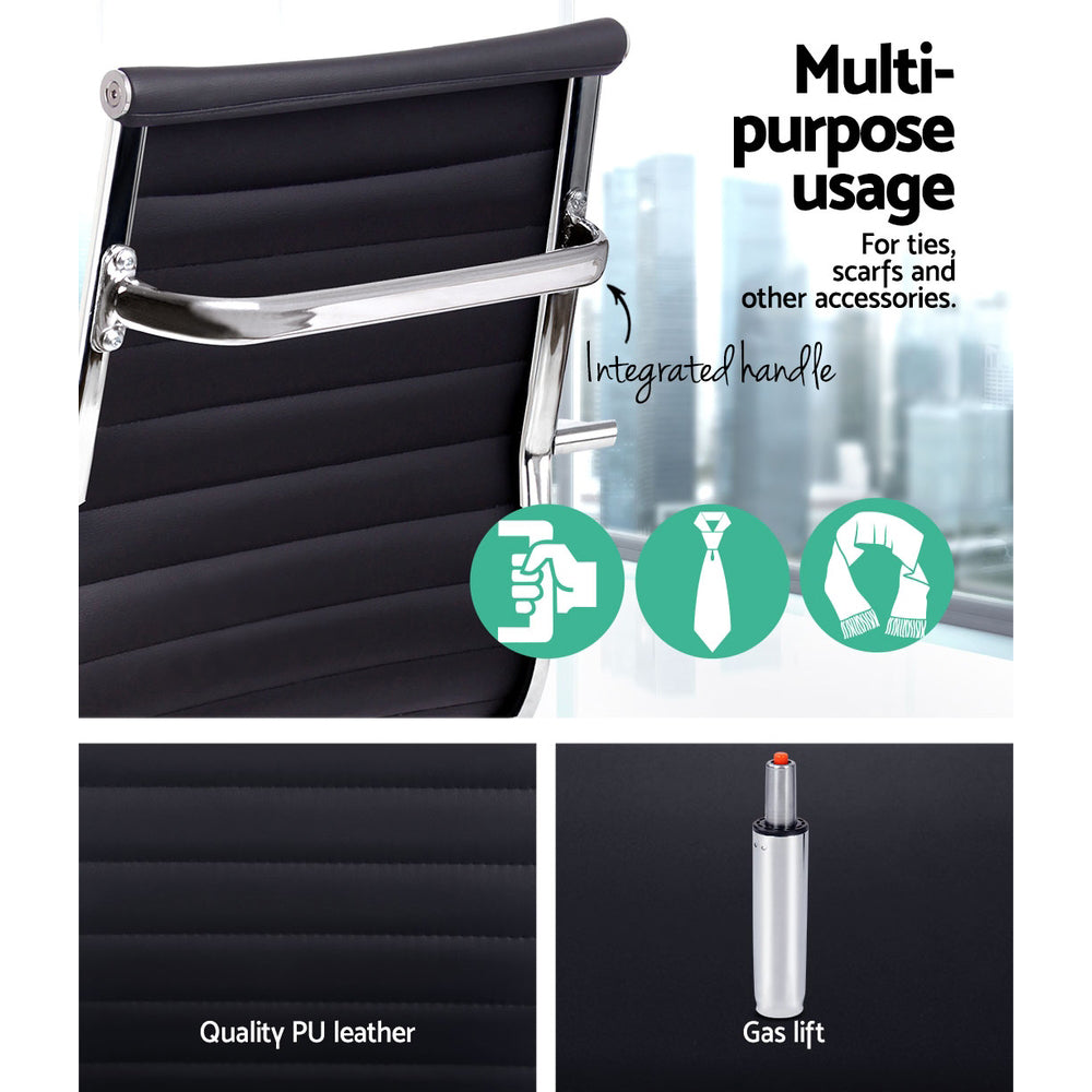 Artiss Mid Back PU Leather Office Chair