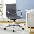 Artiss Mid Back PU Leather Office Chair