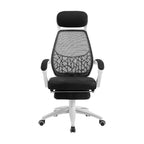 Artiss Mesh Office Chair Recliner - Black & White