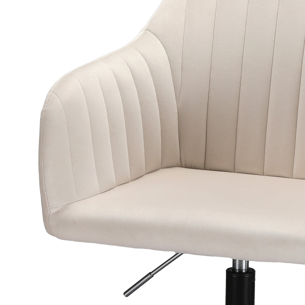 Artiss Velvet Office Chair - Cream