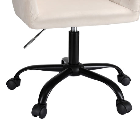 Artiss Velvet Office Chair - Cream