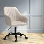 Artiss Velvet Office Chair - Cream