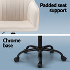 Artiss Velvet Office Chair - Cream