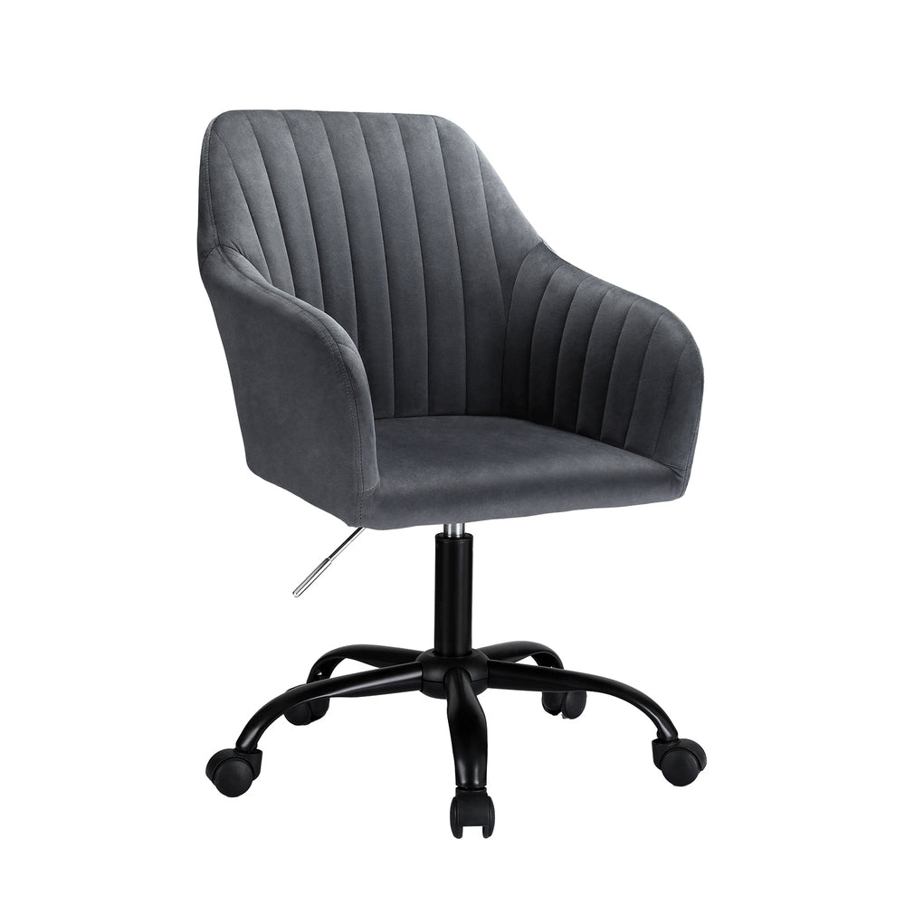 Artiss Dark Grey Velvet Office Chair