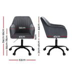 Artiss Dark Grey Velvet Office Chair