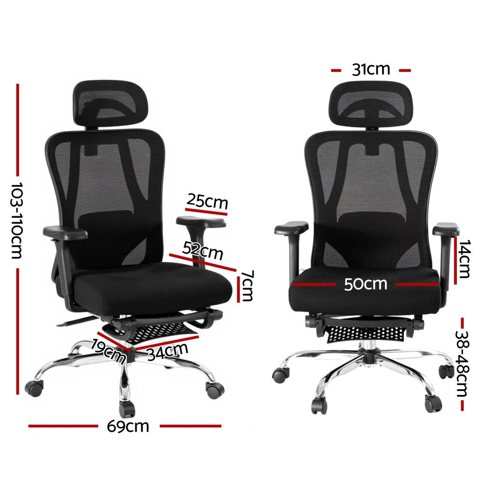Artiss Ergonomic Mesh Office Chair - Black