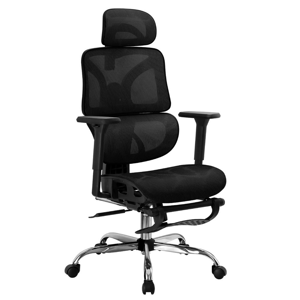 Artiss Black Ergonomic Office Chair Footrest