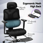 Artiss Black Ergonomic Office Chair Footrest