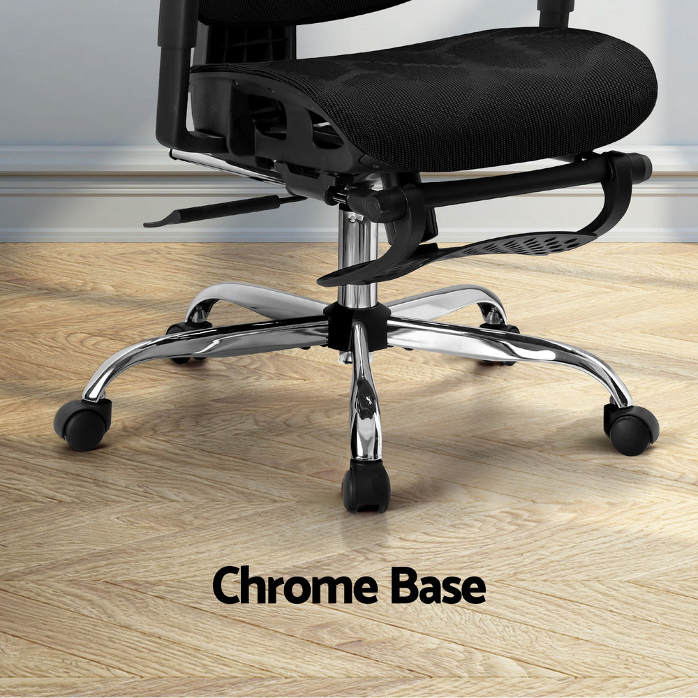Artiss Black Ergonomic Office Chair Footrest