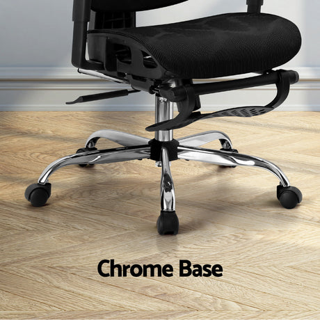 Artiss Black Ergonomic Office Chair Footrest
