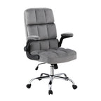 Artiss Grey Velvet Gaming Office Chair
