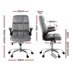 Artiss Grey Velvet Gaming Office Chair