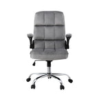 Artiss Grey Velvet Gaming Office Chair