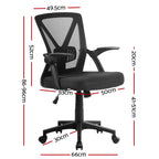 Artiss Mid Back Mesh Office Chair - Black