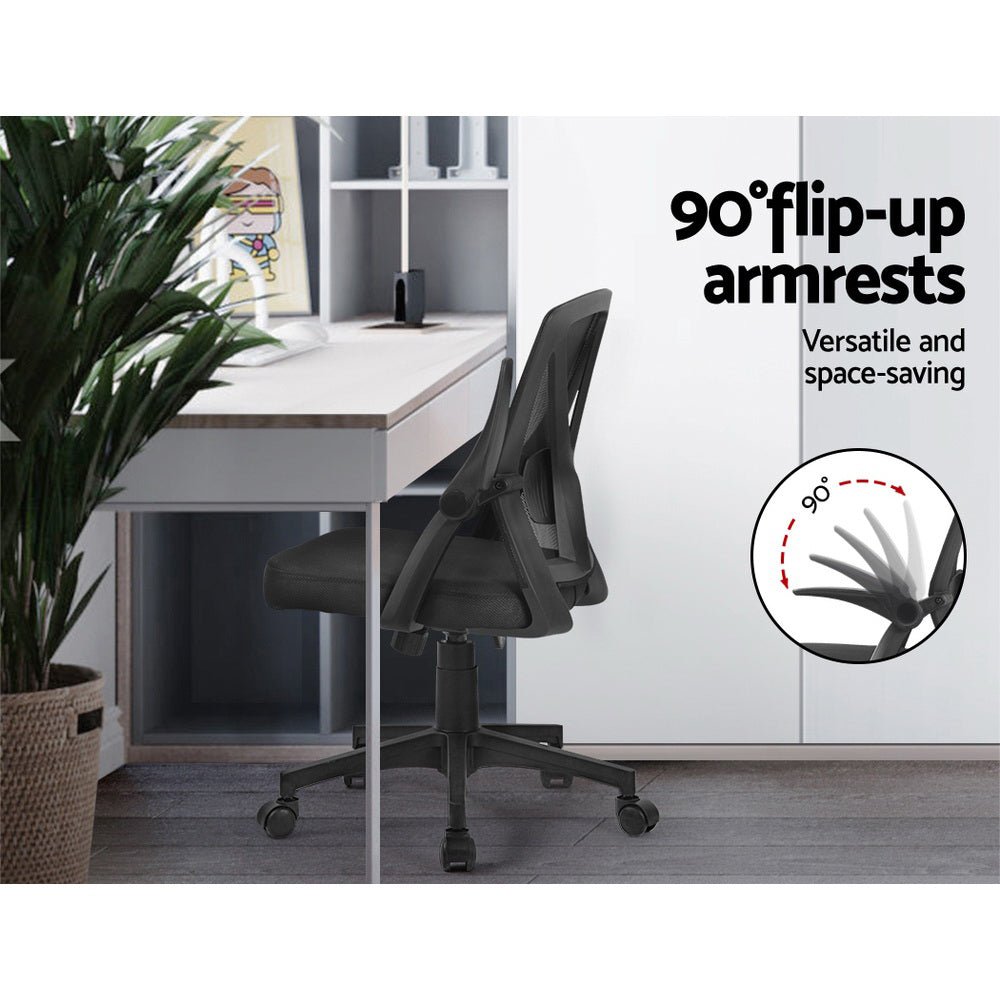 Artiss Mid Back Mesh Office Chair - Black