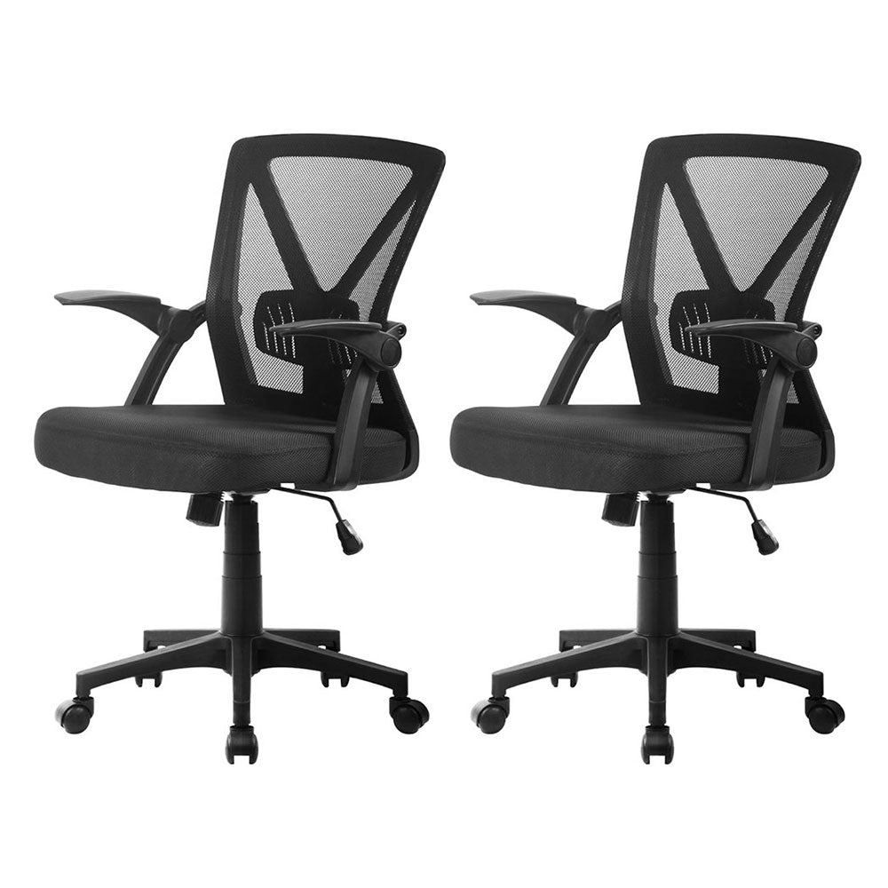 Artiss Mid Back Mesh Office Chair - Black
