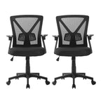 Artiss Mid Back Mesh Office Chair - Black