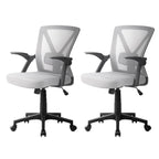 Artiss Grey Mesh Office Chair - Mid Back