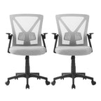 Artiss Grey Mesh Office Chair - Mid Back