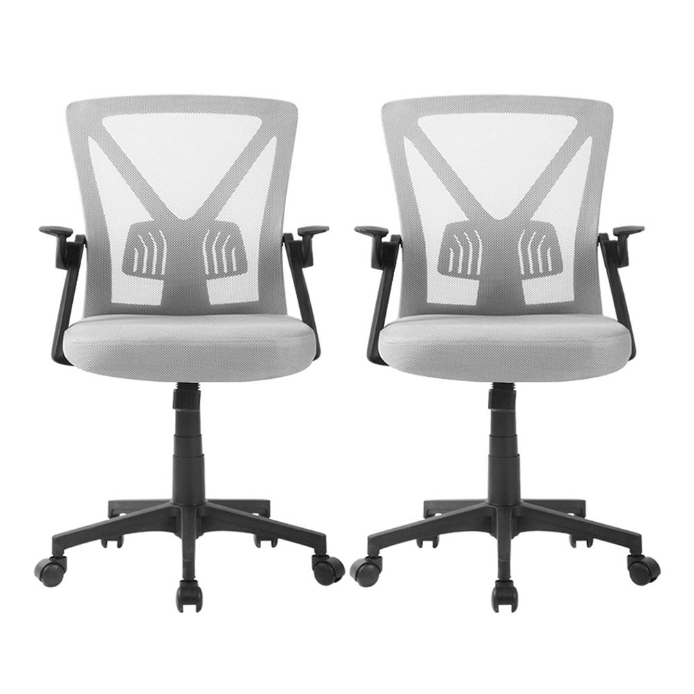 Artiss Grey Mesh Office Chair - Mid Back