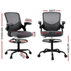 Artiss Grey Mesh Drafting Office Chair