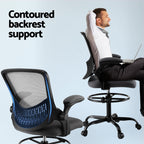 Artiss Grey Mesh Drafting Office Chair