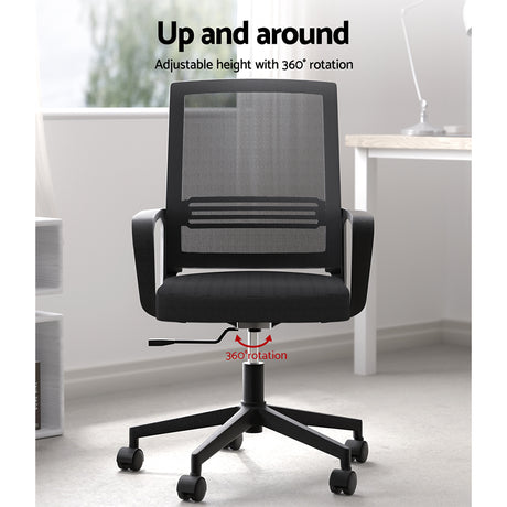 Artiss Mesh Ergonomic Office Chair - Black