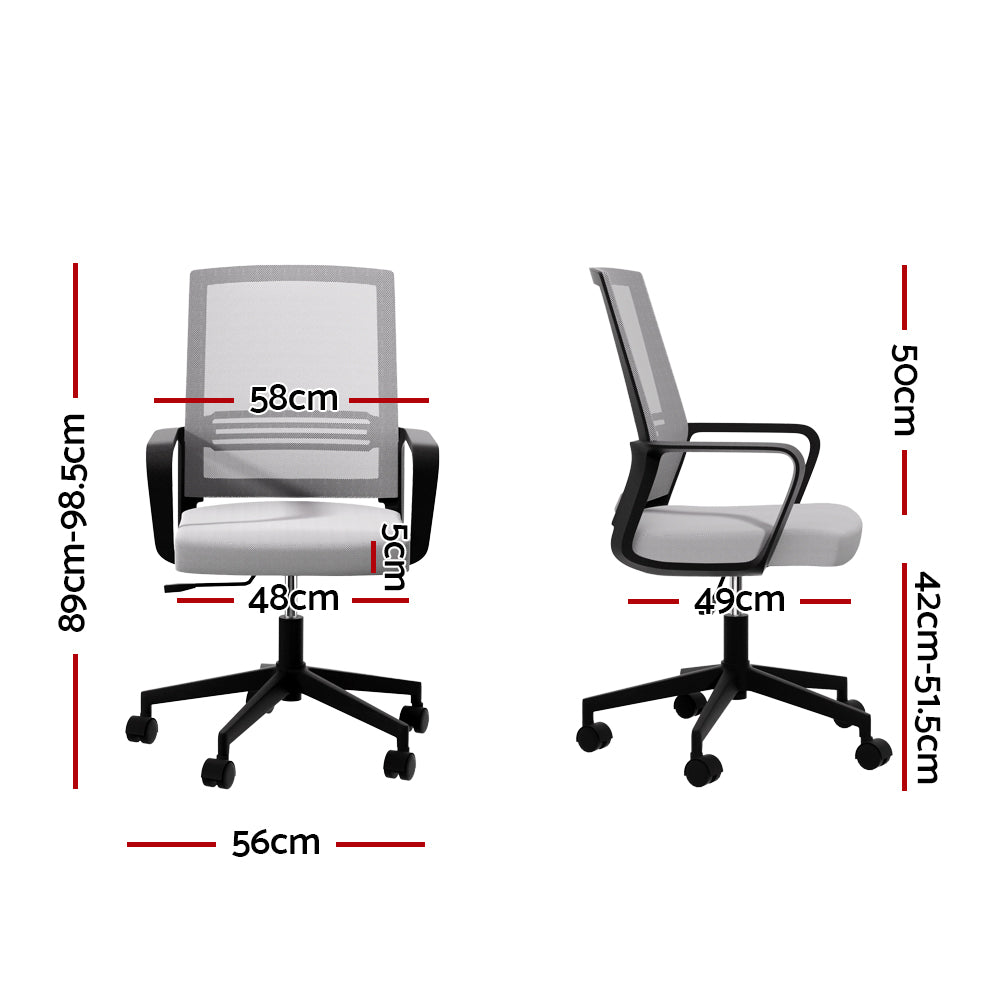 Artiss Grey Mesh Office Chair