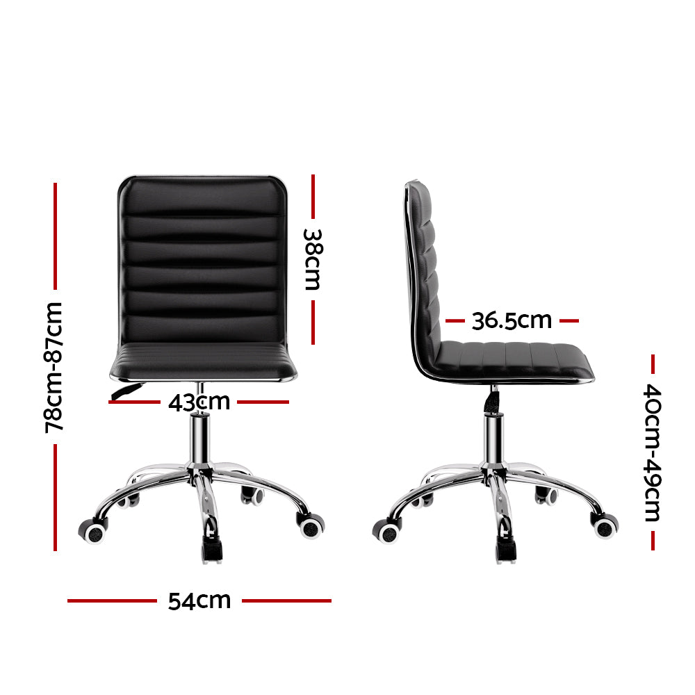 Artiss Low-Back PU Leather Office Chair