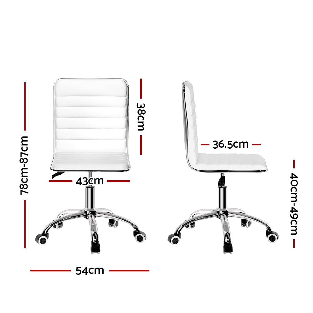 Artiss Low Back PU Leather Office Chair