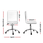 Artiss Low Back PU Leather Office Chair