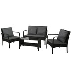Gardeon 4-Piece Rattan Outdoor Sofa Set