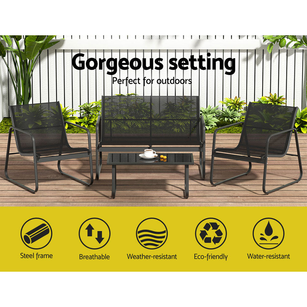 Gardeon 4-Piece Elegant Outdoor Sofa Set