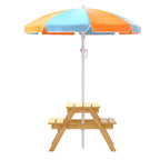 Keezi Kids Picnic Table & Umbrella Set