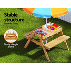 Keezi Kids Picnic Table & Umbrella Set