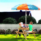 Keezi Kids Picnic Table & Umbrella Set