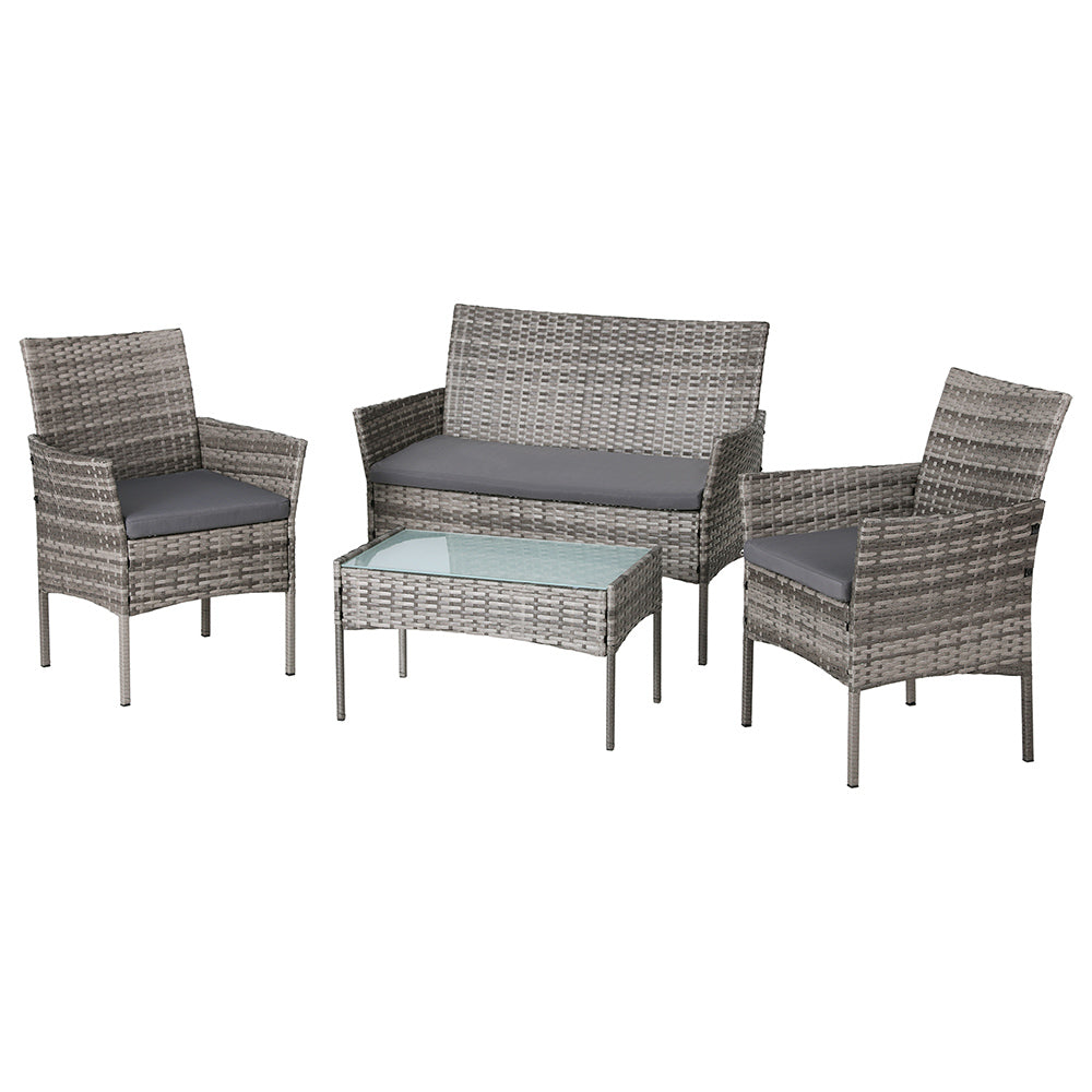 Gardeon 4-Seater Weather-Resistant Wicker Sofa Set