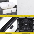 Gardeon 3-Piece Swivel Wicker Bistro Set