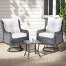 Gardeon 3-Piece Swivel Wicker Bistro Set